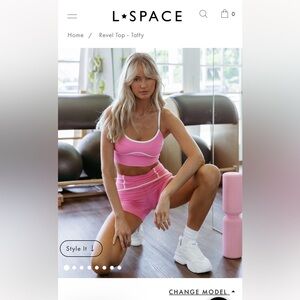 L Space Pink Workout Set New w Tags